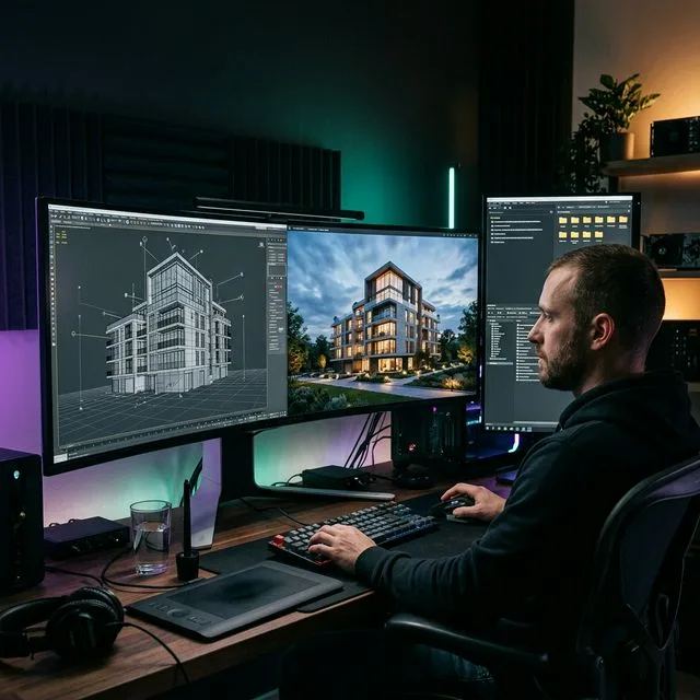 Рабочий процесс создания 3D визуализации